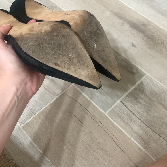 Manolo Blahnik black suede D’Orsay pump heels SZ 37 - Picture 6 of 8